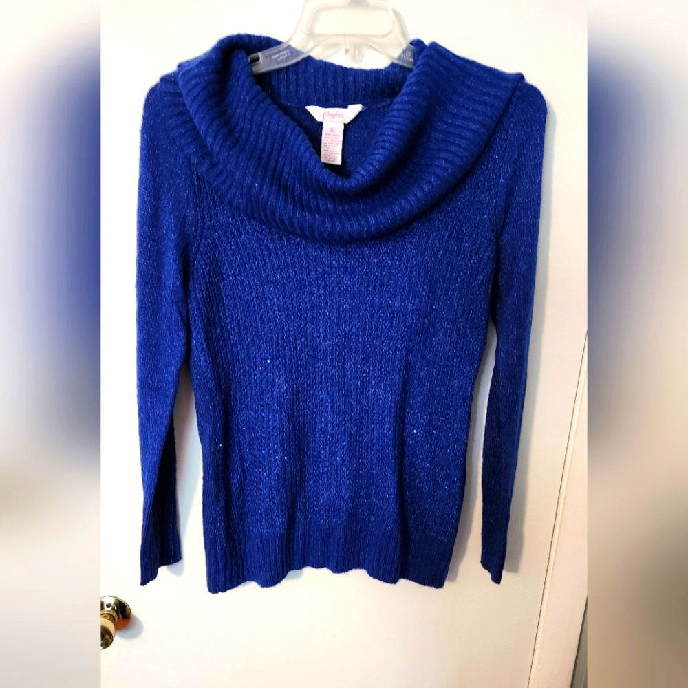 Women blue sweater